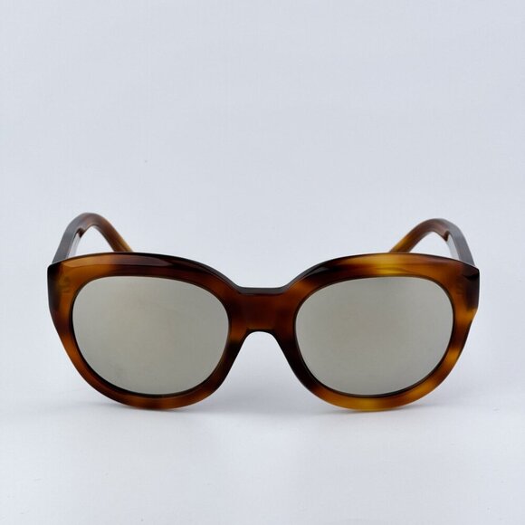Celine Women BRAND NEW Sunglasses Light Havana Smoke Mirror Oval CL40071I 56C - Picture 3 of 10